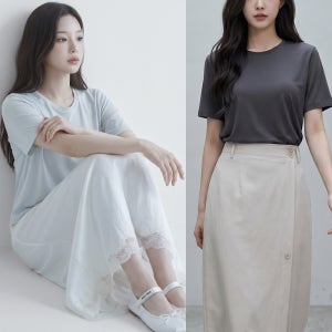 프리미엄 실켓코튼반팔티셔츠 탄탄한원단의 고급 면티셔츠 실켓면티 여성반팔티 여름