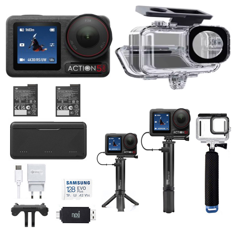 (대여)DJI 오즈모 액션5 프로 배터리삼각대 방수하우징 인천공항 사비캠 액션캠카메라렌탈