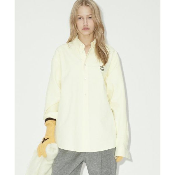 [노앙] 로고 옥스포드 셔츠 오로라 YELLOW