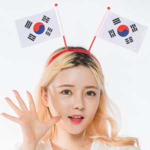태극기 머리띠 월드컵 축구 응원 야구 스포츠 체육대회 행사 파티