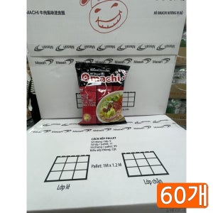 OMACHI 오마치 베트남 라면 쇠고기맛 XOT BO HAM 79g, 60개