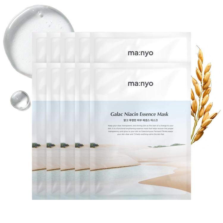 Galac Niacin Essence Mask 30g Manyo Factory 마녀공장 갈락나이아신 에센스 마스크 10장 세트 시트