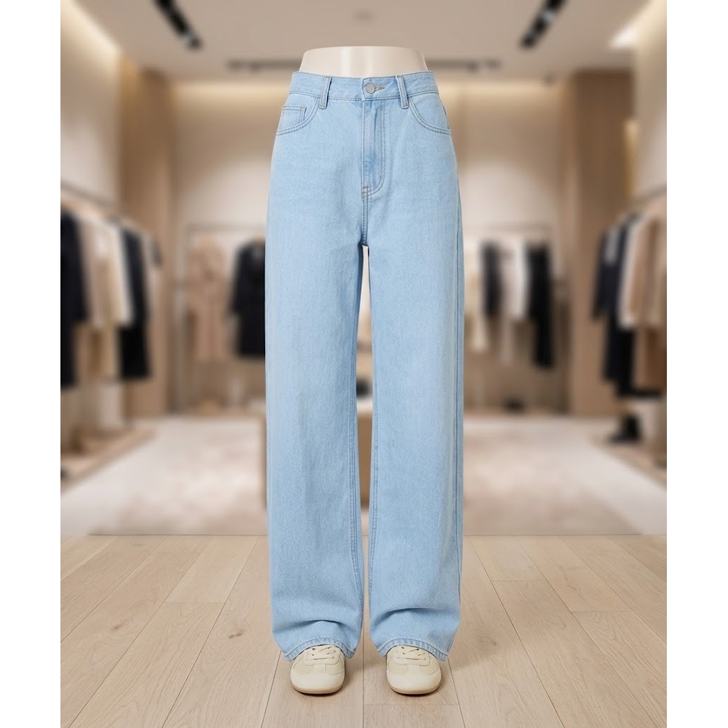 마리떼프랑소와 marithefrancoisgirbaud W SUMMER SEMI WIDE DENIM PANTS light blue