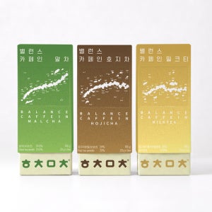 대한다업 ㅎㅊㅁㅊ 밸런스 카페인 3종 스틱 세트 밀크티 호지차 말차 에너지음료 각성 집중력