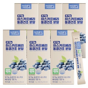 네츄럴올가 유기농 100% 하스카프베리 동결건조 분말 스틱 14포, 6개