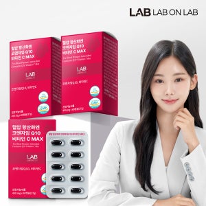 랩온랩 혈압 항산화엔 코엔자임Q10 코큐텐 비타민C MAX 60캡슐, 2개