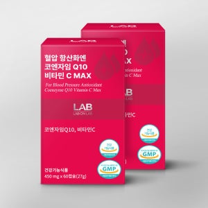 랩온랩 혈압 항산화엔 코엔자임Q10 코큐텐 비타민C MAX 60캡슐, 2개