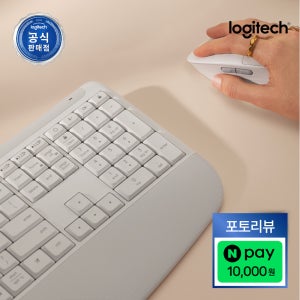 [신제품][포토리뷰] 로지텍코리아 공식 MK880 콤보 팜레스트 무소음 무선키보드마우스세트 화이트, 멤브레인