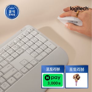[신제품][포토리뷰] 로지텍코리아 공식 MK880 콤보 팜레스트 무소음 무선키보드마우스세트 화이트, 멤브레인