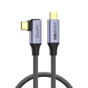 N배송 수피 USB C타입 240W ㄱ자 초고속충전 케이블 S47SR 0.5m, 1개