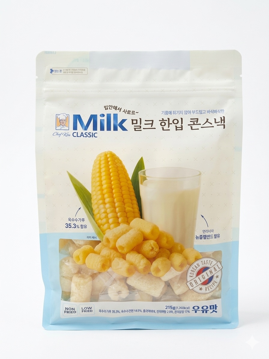 밀크 클래식 한입 콘스낵 소비기한 2026.09.21