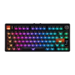 EPOMAKER TH80 V2 Pro 커스텀 디스플레이 기계식 키보드 카본 블랙, 운옥축