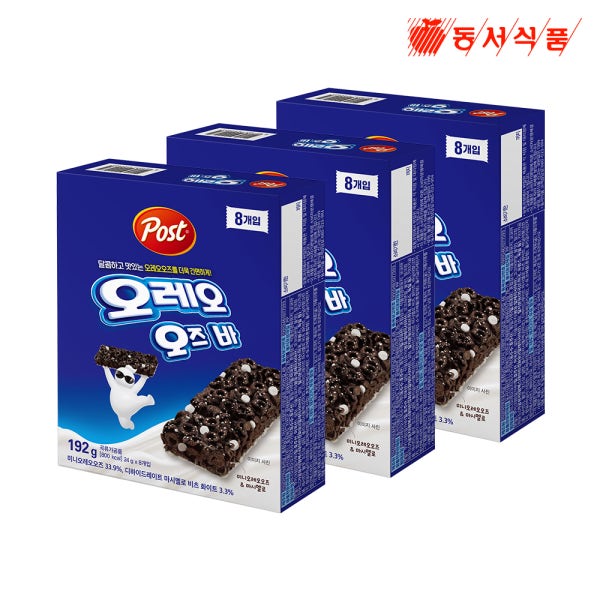 포스트 오레오오즈바 시리얼바 24g 8개입 3개