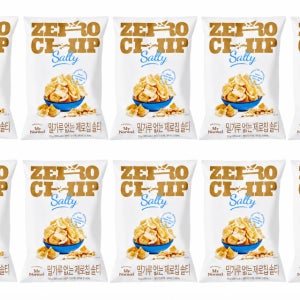 마이노멀 제로칩 솔티 저당 저칼로리 스낵 100% 유기농 현미칩 55g, 10개