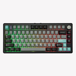 EPOMAKER TH80 V2 커스텀 디스플레이 기계식 키보드 블랙, 운옥축