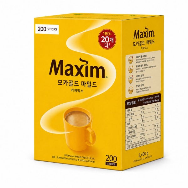 동서식품 맥심 모카골드 마일드 커피믹스 200T(180T+20T)