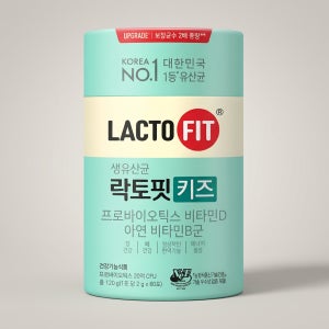 락토핏 생유산균 키즈 비타민 장건강 뼈건강 요구르트맛 유산균 60포 1통