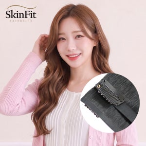 고운머리 스킨핏 붙임머리 달비 인모 100% 헤어피스 똑딱이 가발 18인치