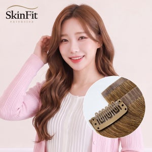 고운머리 스킨핏 붙임머리 달비 인모 100% 헤어피스 똑딱이 가발 18인치
