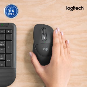 [N배송] 로지텍코리아 공식 M850L 무소음 핸드쿠션 무선 마우스 그라파이트