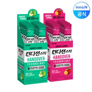컨디션스틱 숙취해소 젤리 그린애플,자두, 10포, 2개