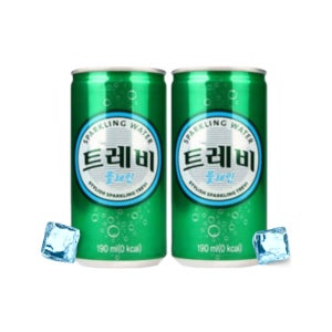 트레비 탄산수 플레인 190ml 60캔 (30캔 x 2박스) 미니 캔음료 음료수 탄산음료