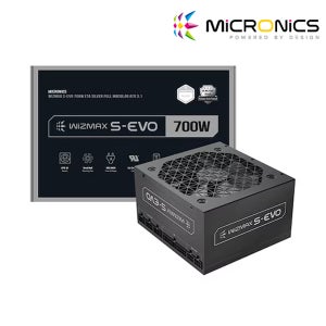 마이크로닉스 WIZMAX S-EVO 700W ETA실버 풀모듈러 ATX 3.1 컴퓨터 PC 파워 서플라이