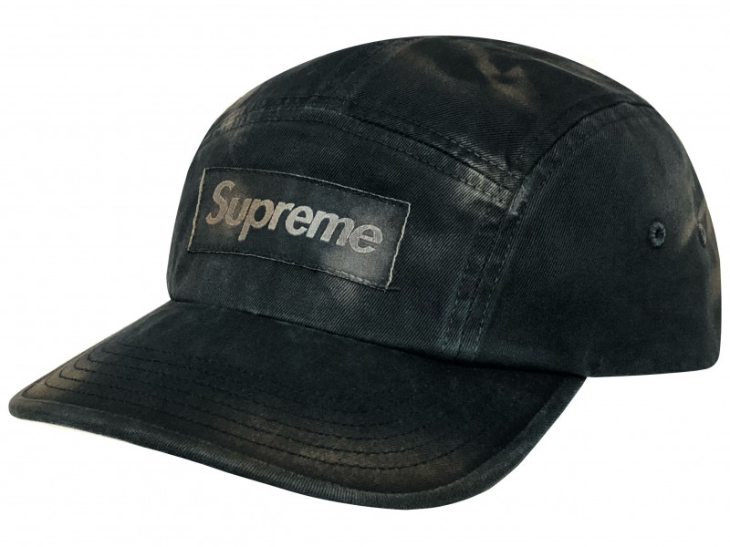 シュプリーム ジャパンSUPREMEキャップ26SSブラックオーバーダイキャンプ