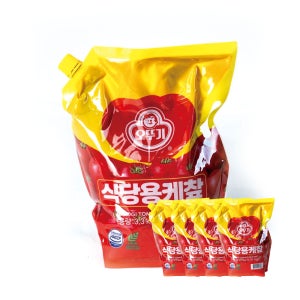 태신푸드 오뚜기 식당용 케찹 파우치 케챂 업소용 대용량 3.3kg, 4개