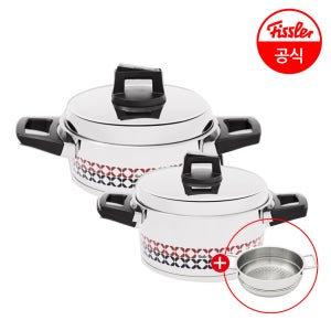휘슬러 이다 S 2종 (스튜팟 20 + 캐서롤 24cm) + 유광 찜기 24cm 세트