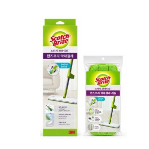 3M 바닥 청소 밀대 극세사 핸즈프리 막대걸레세트 +리필2입