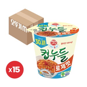 오뚜기 LIGHT&JOY 당을줄인컵누들 로제맛 컵 51g 15개