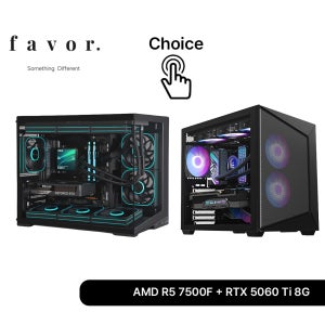 페이버 초이스 게이밍컴퓨터 RTX5060TI WIZMAX darkFlash 케이스선택