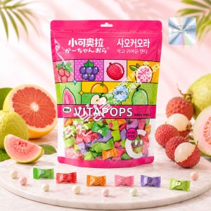 샤오커오라 비타팝스캔디 시즌2 트로피칼 (500g/대) x 1봉 캔디 간식 사탕