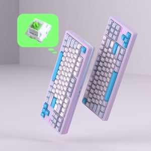 SPM 몽돌87 무선 기계식 키보드 퍼플, 몽돌 화이트축