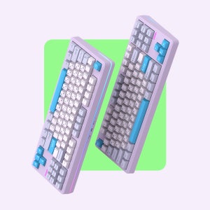 SPM 몽돌87 텐키리스 유무선 블루투스 게이밍 기계식 키보드 SPM 퍼플, 몽돌 화이트