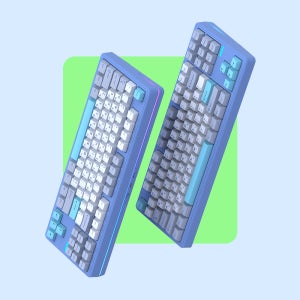 SPM 몽돌87 텐키리스 유무선 블루투스 게이밍 기계식 키보드 코랄로 블루, 몽돌 화이트