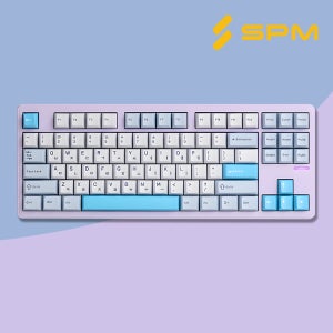 SPM키보드 몽돌키보드 PL87W 퍼플, 몽돌축