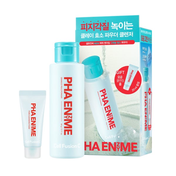 셀퓨전씨 파하 엔자임 그레뉼 필스 파우더 60g + 클렌징폼 20ml 기획 / 데일리 PHA 효소 파우더 워시 클렌저