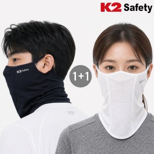 1+1 K2 냉감 자외선차단 마스크 골프 러닝 자전거 안면 여름 쿨 얼굴햇빛가리개