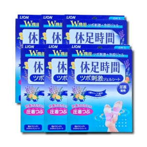 휴족시간 발 쿨링 지압 자극 젤 시트 4매, 6개