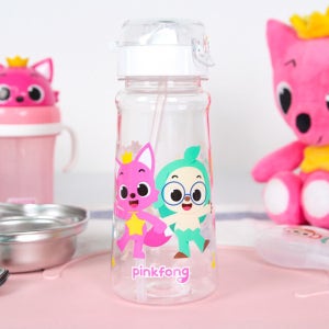 핑크퐁 큐티 빨대물통 450ml / 아동 물병 유아 가벼운 빨대컵 어린이 초등 학교 텀블러