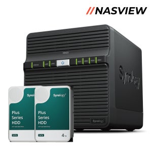 시놀로지 나스 DS423 8TB (4TBx2) 홈 사무용 공유 서버 원격 설치지원