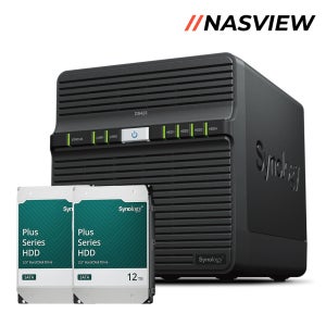 시놀로지 나스 DS423 24TB (12TBx2) 홈 사무용 공유 서버 원격 설치지원