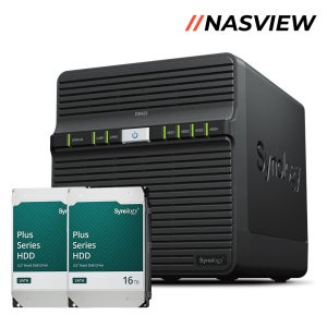 시놀로지 나스 DS423 32TB (16TBx2) 홈 사무용 공유 서버 원격 설치지원
