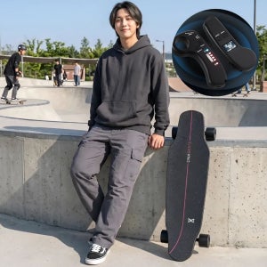 루나커버 전동스케이트보드 스마트 전기 보드 입문 무선리모컨 휴대용 30V 약 8km