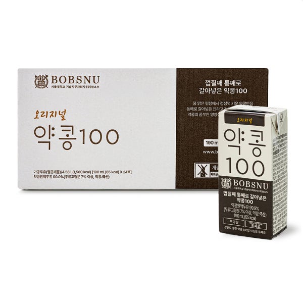 껍질째 통째로 약콩100 (190ml x 24팩)