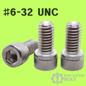 SUS304 6-32 UNC 인치 스테인리스 유두렌치볼트 육각나사 규격