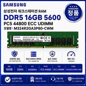 삼성 워크스테이션 RAM DDR5 16GB 5600 PC5 44800 ECC UDIMM M324R2GA3PB0 CWM