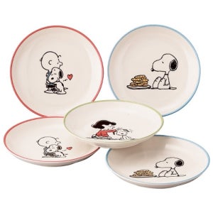 일본 수입 스누피 5플레이트 세트 14cm (SN2500 리사이클 기프트)